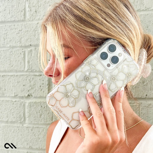 CASE-MATE Glitter Floral Gems MagSafe iPhone 15 PRO MAX Hard Case - Picture 7 of 16